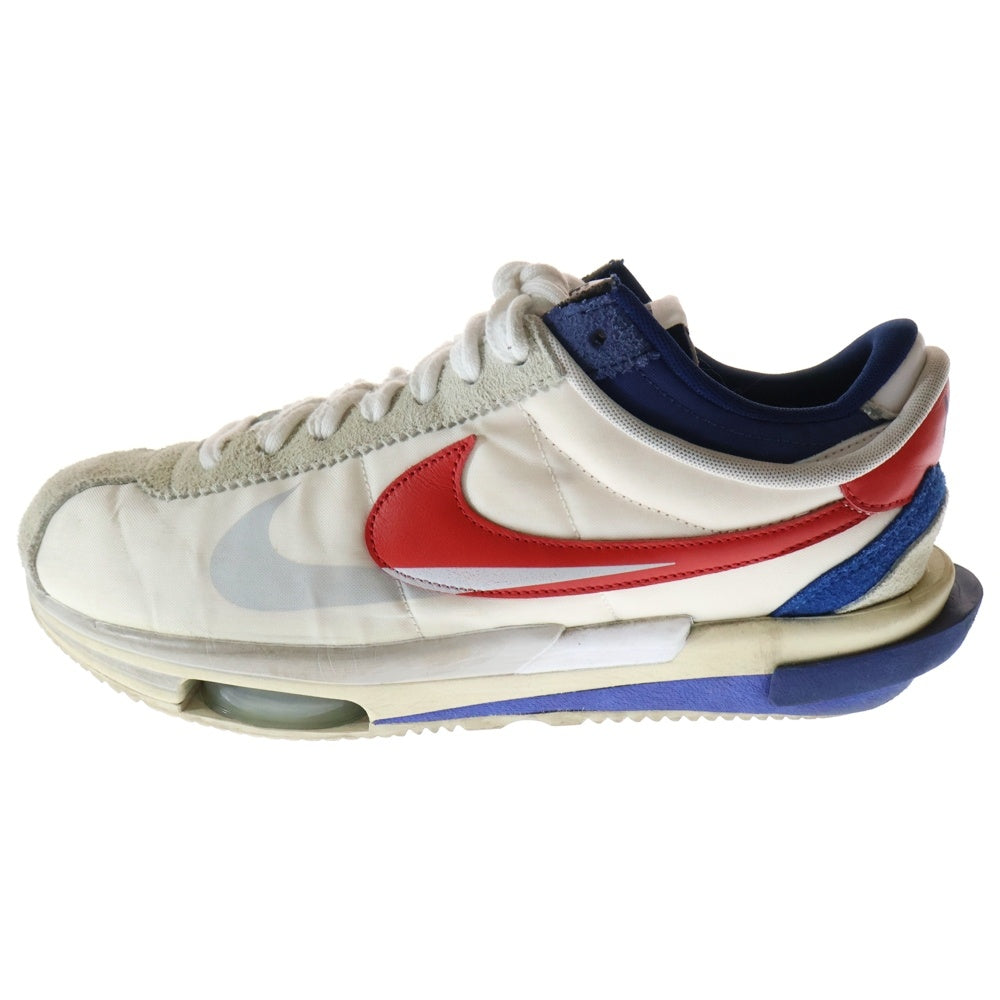 NIKE(ナイキ) ×SACAI ZOOM CORTEZ WHITE AND UNIVERSITY RED サカイ コルテッツ ホワイト アンド ユニバーシティー レッド ローカットスニーカー US11/29cm DQ0581-100