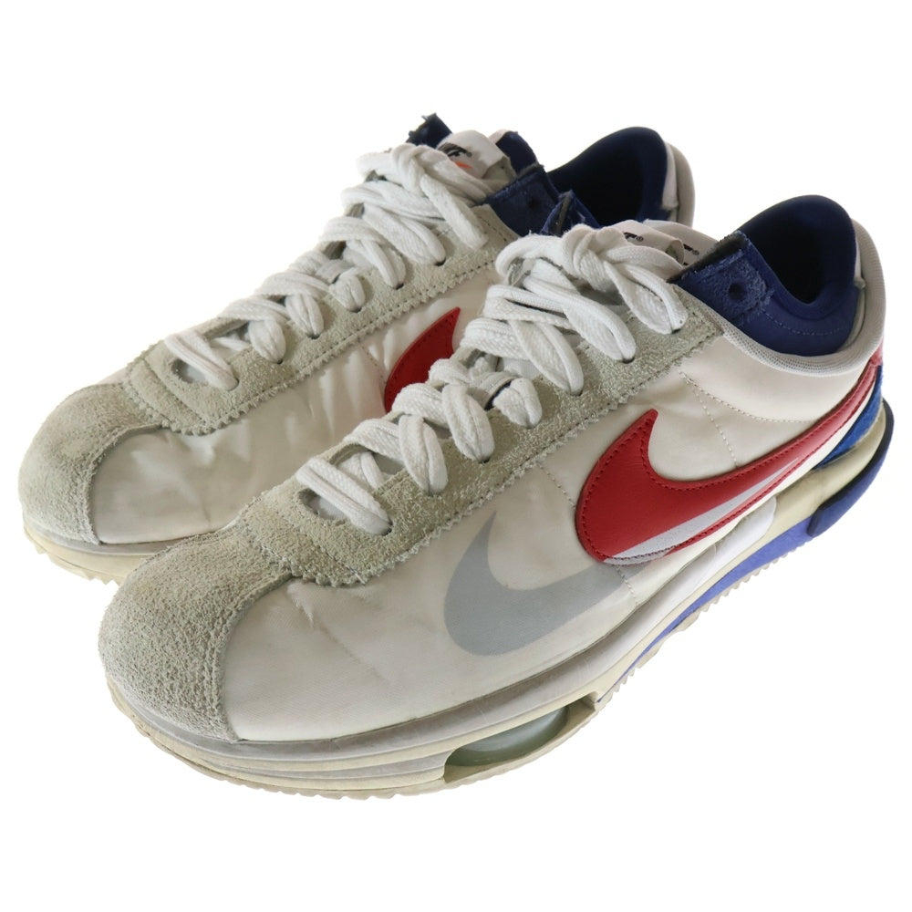 NIKE(ナイキ) ×SACAI ZOOM CORTEZ WHITE AND UNIVERSITY RED サカイ コルテッツ ホワイト アンド ユニバーシティー レッド ローカットスニーカー US11/29cm DQ0581-100