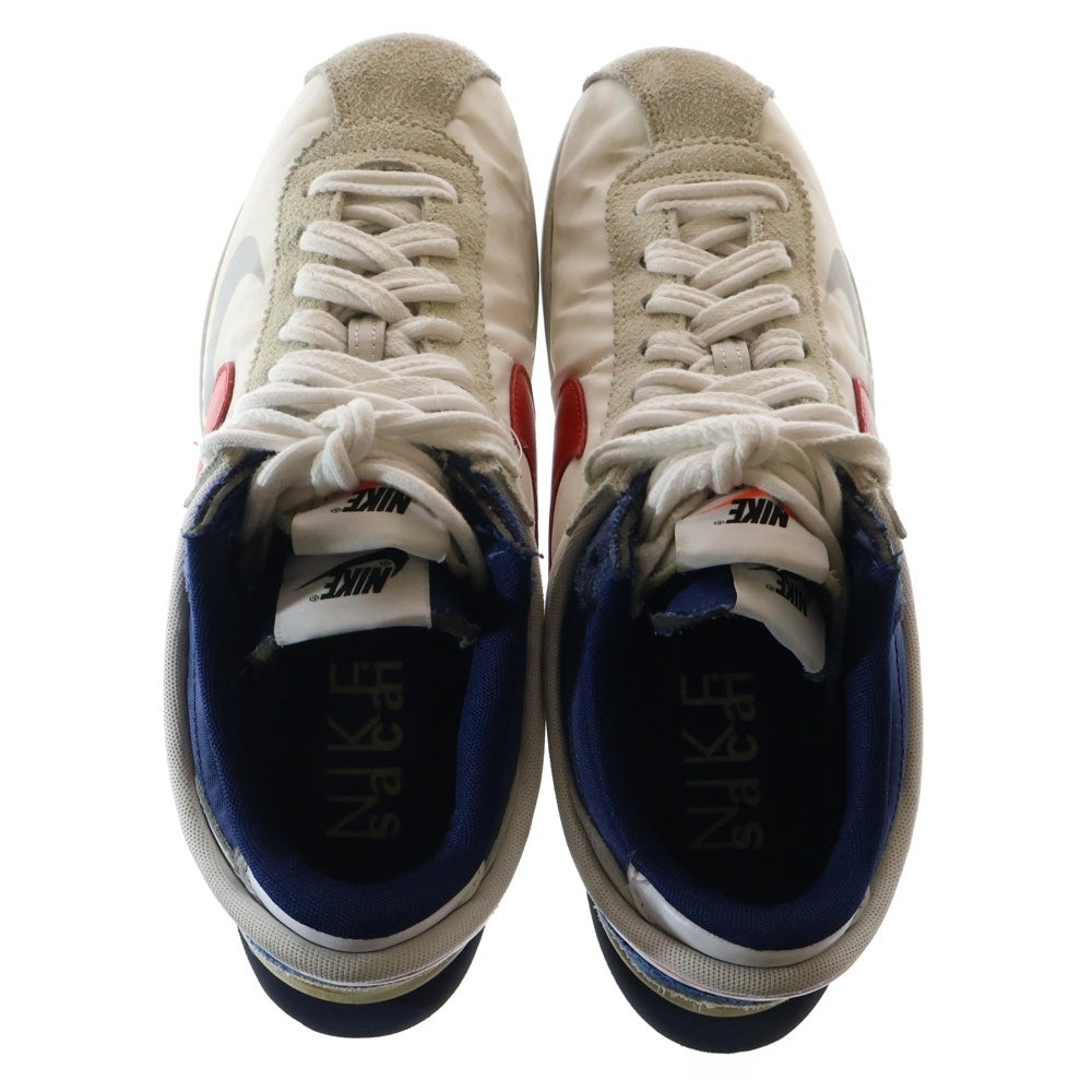 NIKE(ナイキ) ×SACAI ZOOM CORTEZ WHITE AND UNIVERSITY RED サカイ コルテッツ ホワイト アンド ユニバーシティー レッド ローカットスニーカー US11/29cm DQ0581-100