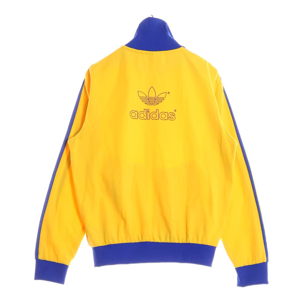 adidas(アディダス) 70S復刻 TRACK TOP JKT フロッキーロゴ トラックジャケット イエロー/ブルー GE0852