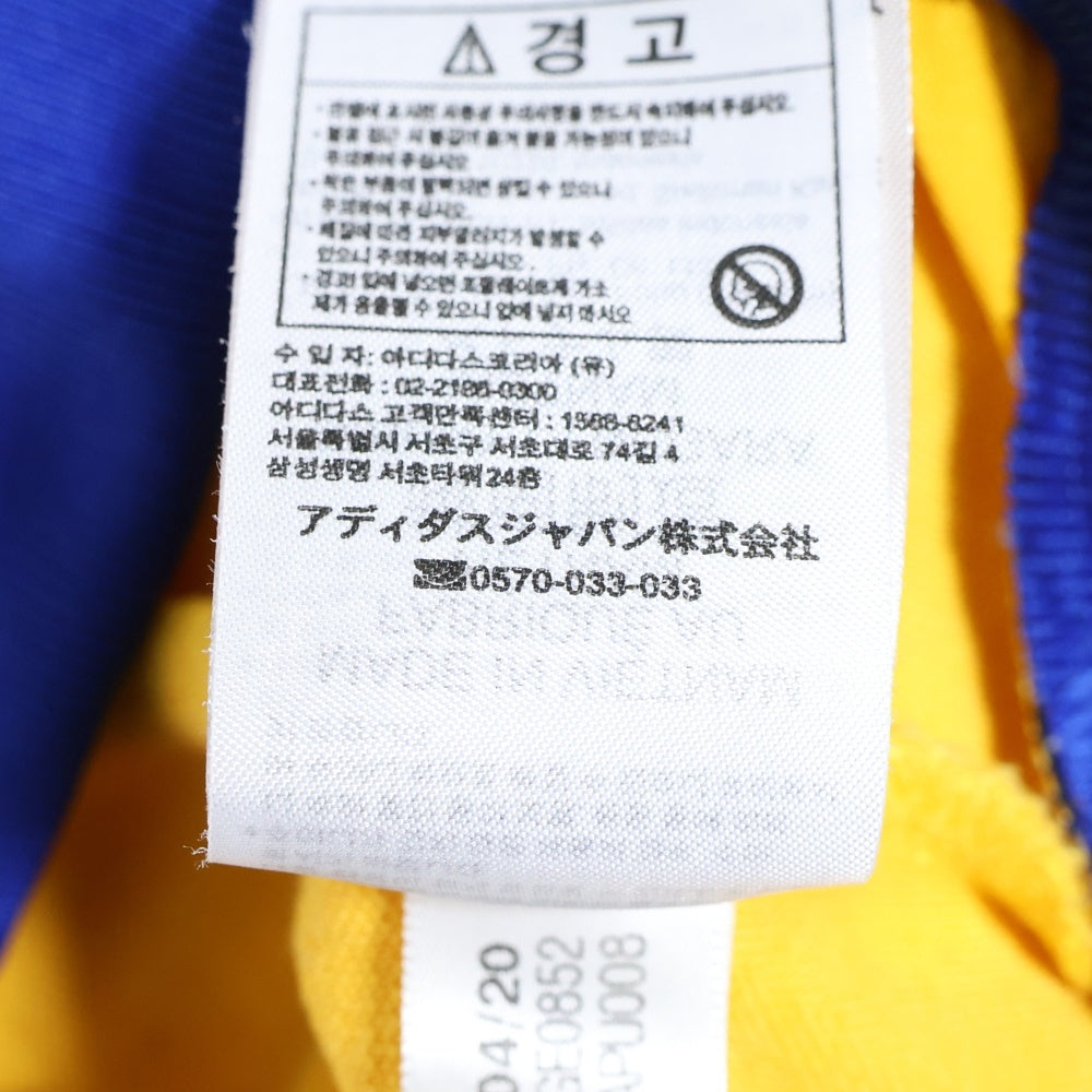 adidas(アディダス) 70S復刻 TRACK TOP JKT フロッキーロゴ トラックジャケット イエロー/ブルー GE0852
