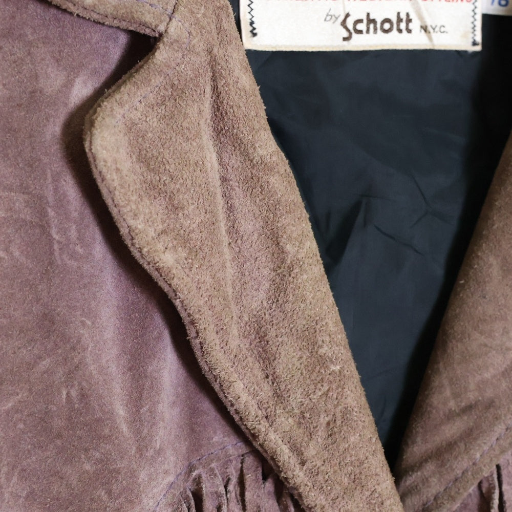 SCHOTT(ショット) 80S VINTAGE ヴィンテージ フリンジ 3B ウエスタンジャケット パープル