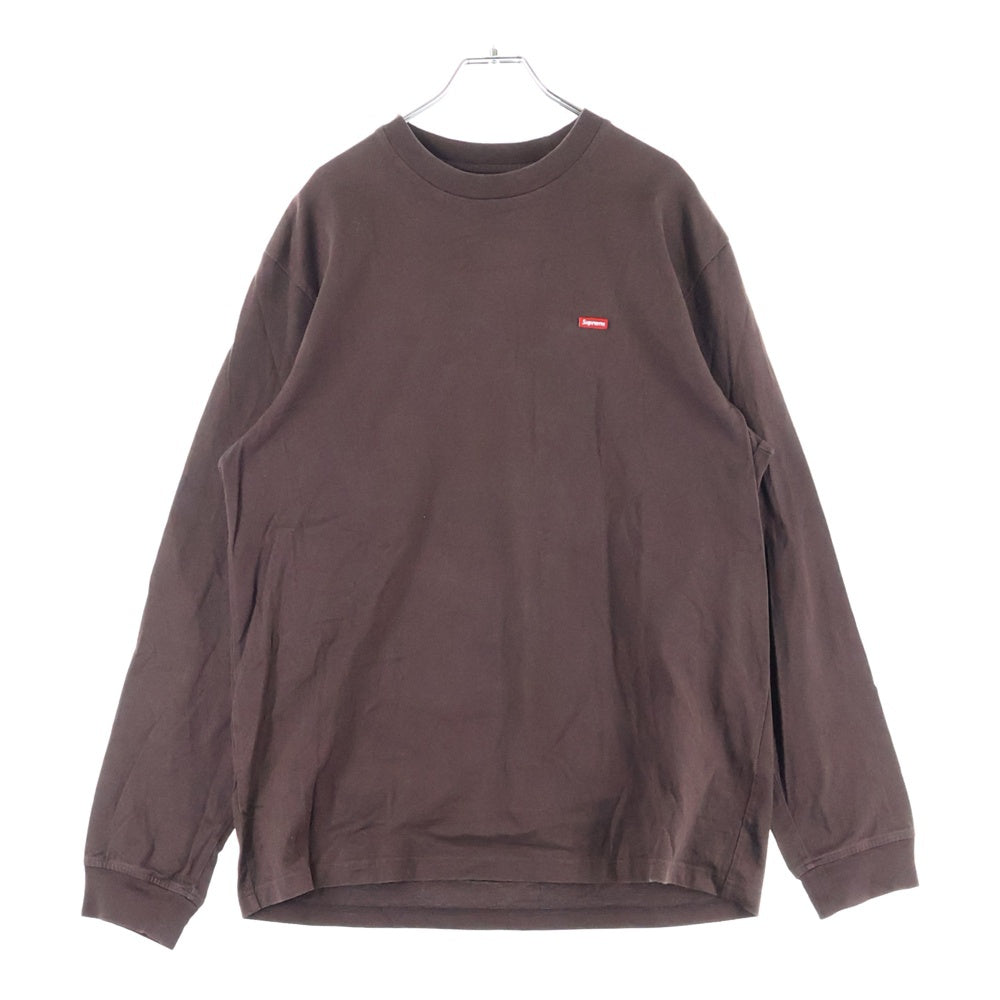 SUPREME(シュプリーム) 22SS Small Box Logo L/S Tee スモール ボックス ロゴ クルーネック カットソー 長袖Tシャツ ブラウン
