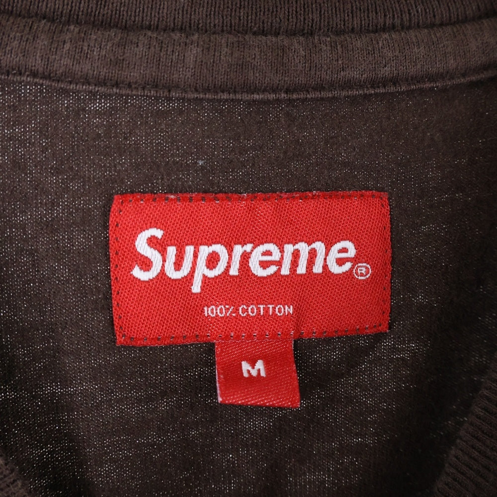 SUPREME(シュプリーム) 22SS Small Box Logo L/S Tee スモール ボックス ロゴ クルーネック カットソー 長袖Tシャツ ブラウン