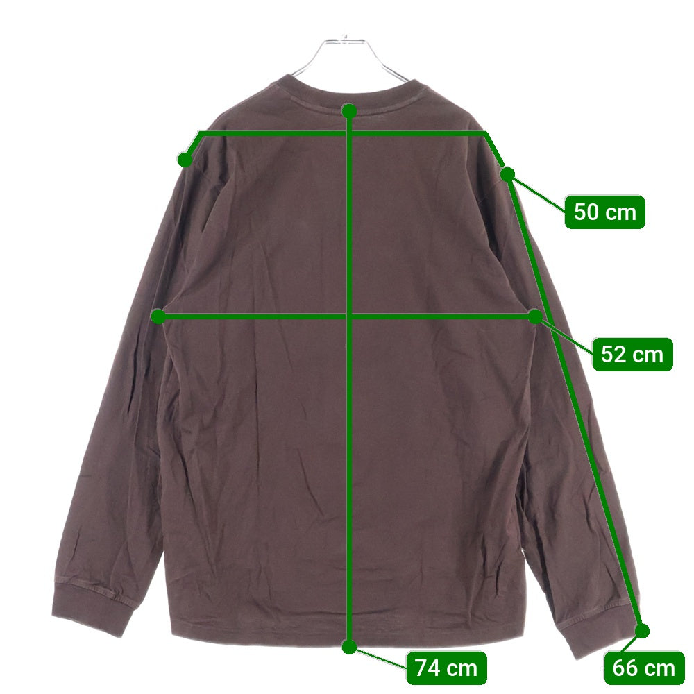 SUPREME(シュプリーム) 22SS Small Box Logo L/S Tee スモール ボックス ロゴ クルーネック カットソー 長袖Tシャツ ブラウン