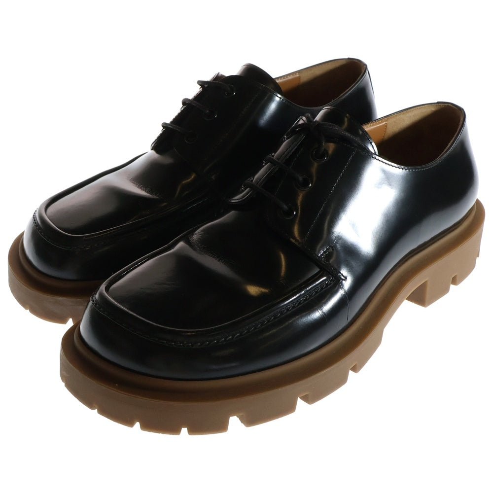 Maison Margiela 22(メゾンマルジェラ) レザー ラウンドトゥ ダービー ドレス シューズ ローファー ブラック/ブラウン S58WQ0133