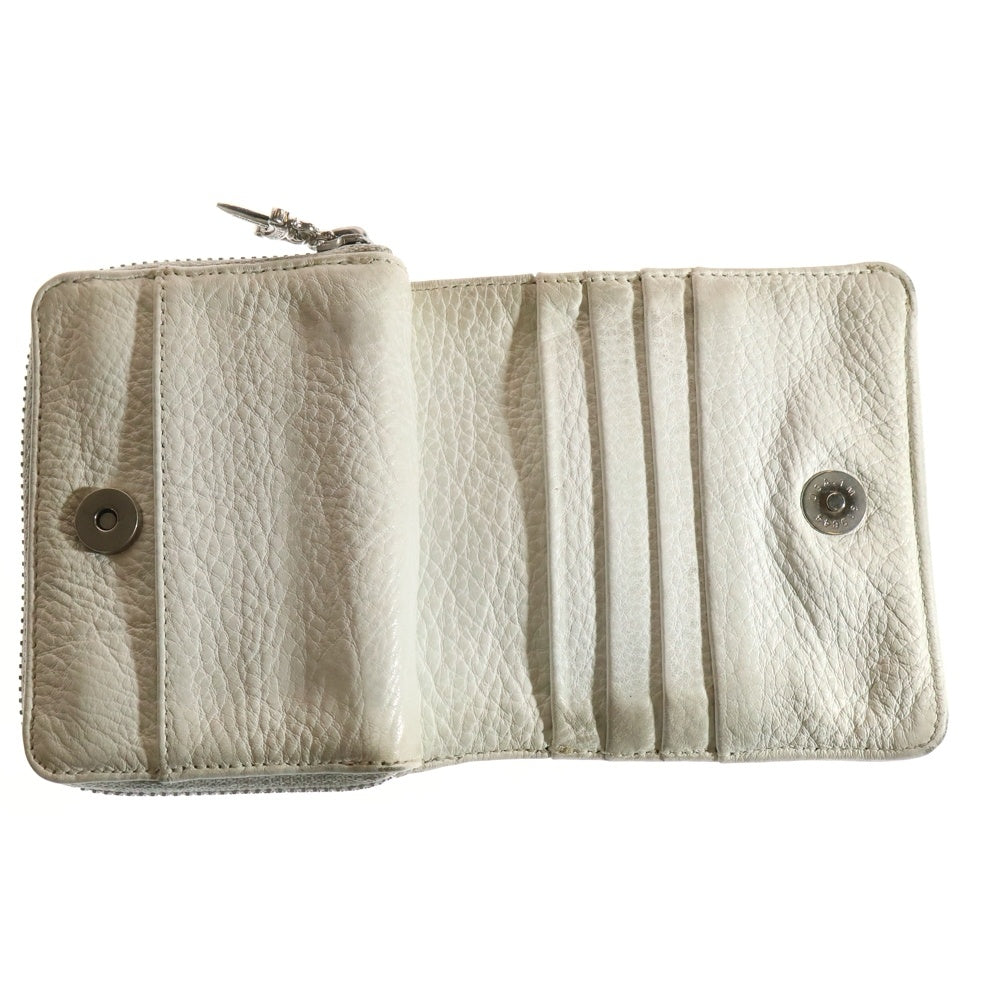 CHROME HEARTS(クロムハーツ) SQ ZIP BILL スクエアジップビル レザーウォレット 財布 ホワイト