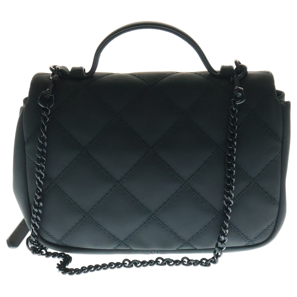 TORY BURCH(トリー バーチ) ロゴ キルティング レザー 2WAY ハンド ショルダー バッグ ブラック レディース