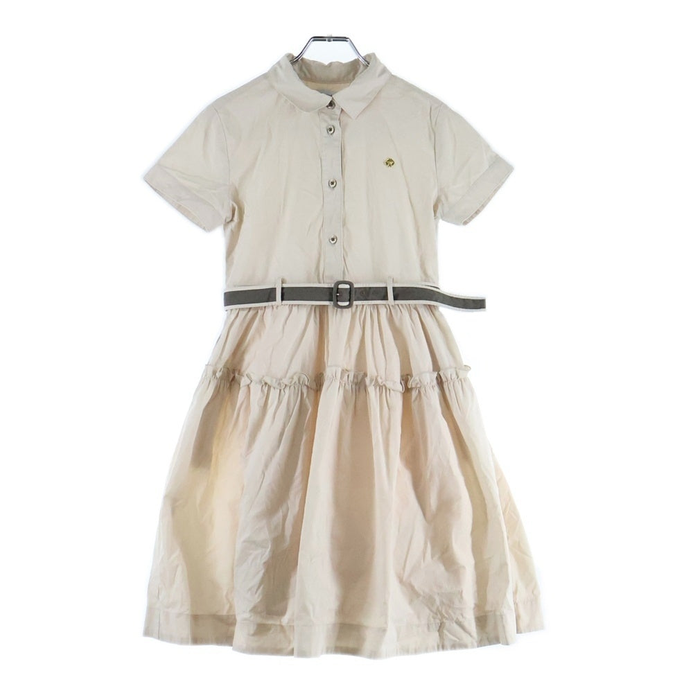 Kate Spade(ケイトスペード) ベルト付 ロゴプレート ワンピース ベージュ レディース