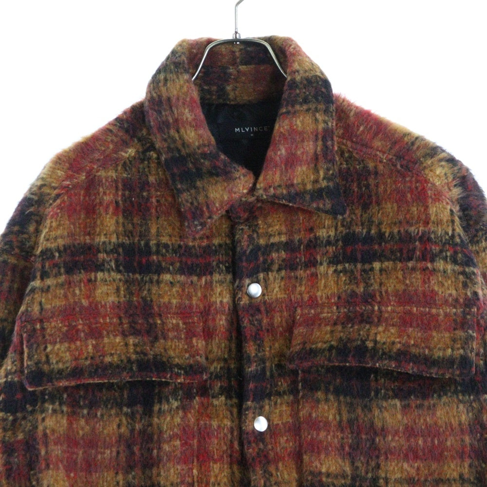 MLVINCE(メルヴィンス) MLVINCE(メルヴェンス) 23AW OVERSIZED CHECK JACKET オーバーサイズチェックジャケット レッド/オレンジ