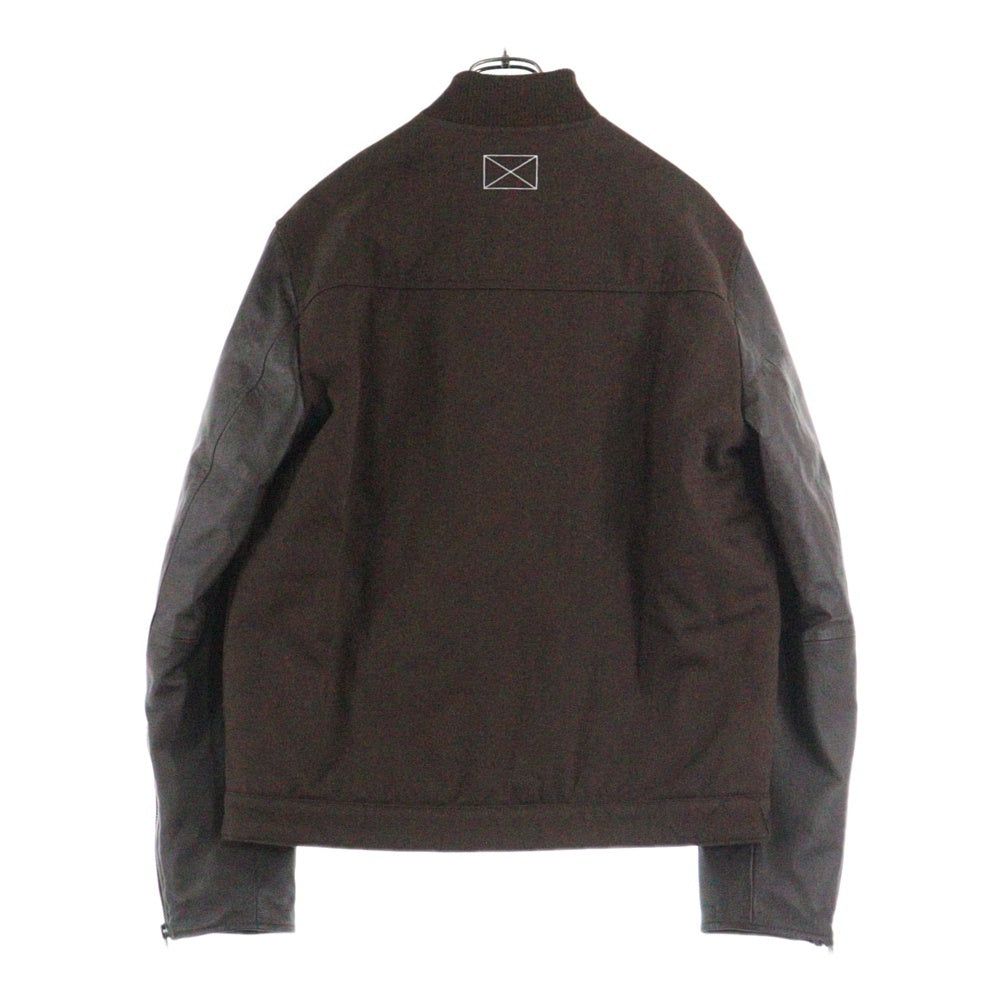 MLVINCE(メルヴィンス) MLVINCE(メルヴェンス) BERINGER LEATHER SLEEVE JACKET ベリンガー アームレザー切替ジャケット ブルゾン ブラウン