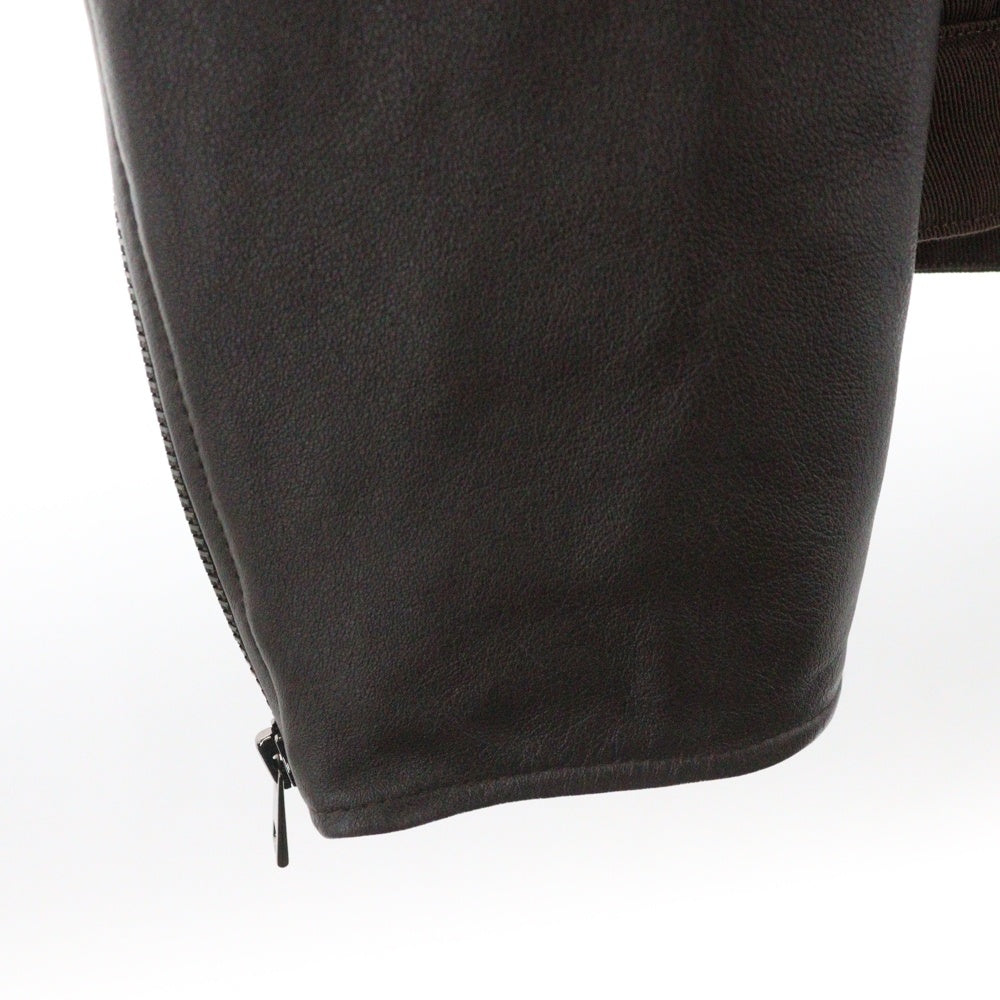 MLVINCE(メルヴィンス) MLVINCE(メルヴェンス) BERINGER LEATHER SLEEVE JACKET ベリンガー アームレザー切替ジャケット ブルゾン ブラウン