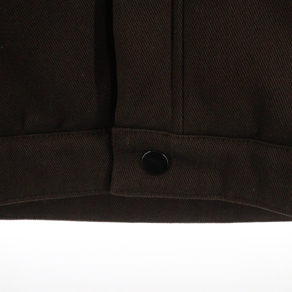 MLVINCE(メルヴィンス) MLVINCE(メルヴェンス) BERINGER LEATHER SLEEVE JACKET ベリンガー アームレザー切替ジャケット ブルゾン ブラウン