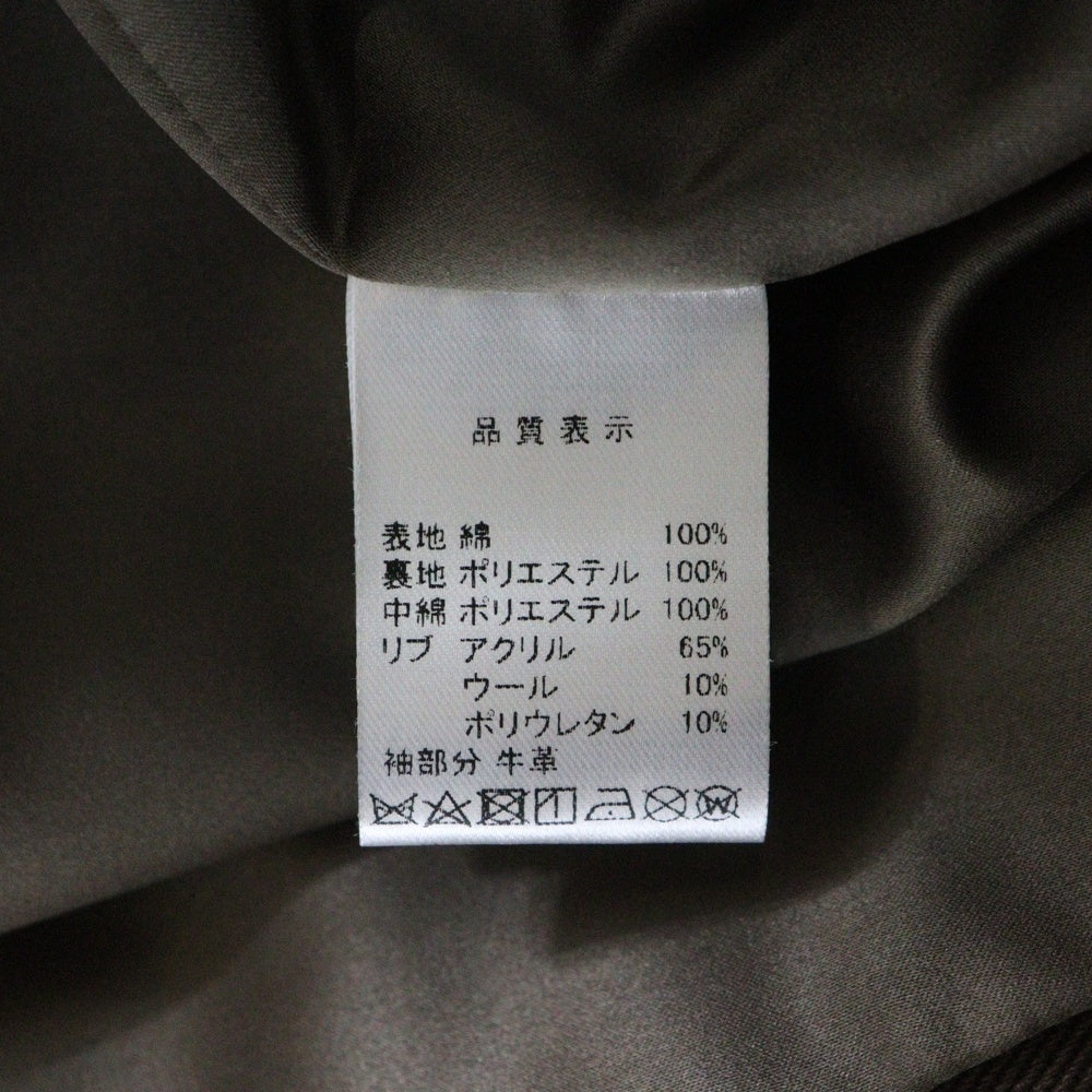 MLVINCE(メルヴィンス) MLVINCE(メルヴェンス) BERINGER LEATHER SLEEVE JACKET ベリンガー アームレザー切替ジャケット ブルゾン ブラウン