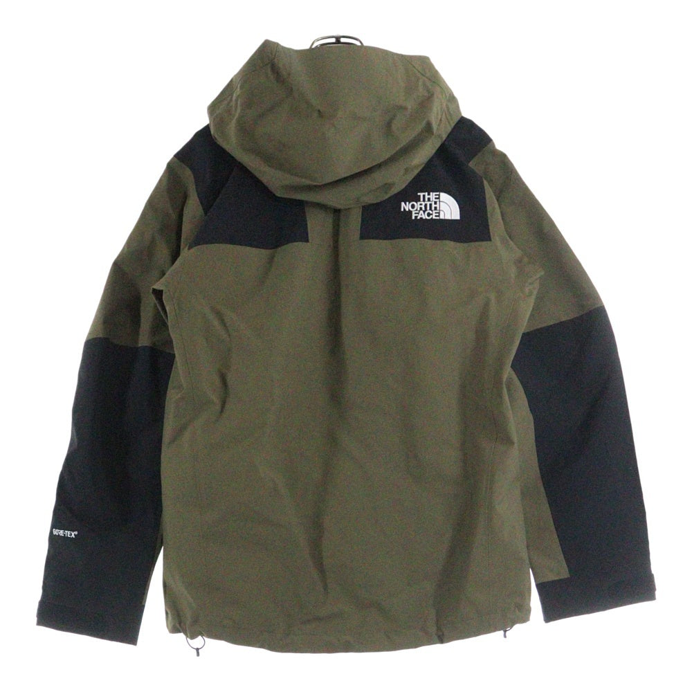 THE NORTH FACE(ザノースフェイス) MOUNTAIN JACKET GORE-TEX マウンテンジャケット ゴアテックス ロゴ刺繍 フーデッドナイロンジャケット カーキ/ブラック NP61800