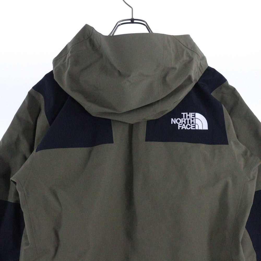THE NORTH FACE(ザノースフェイス) MOUNTAIN JACKET GORE-TEX マウンテンジャケット ゴアテックス ロゴ刺繍 フーデッドナイロンジャケット カーキ/ブラック NP61800