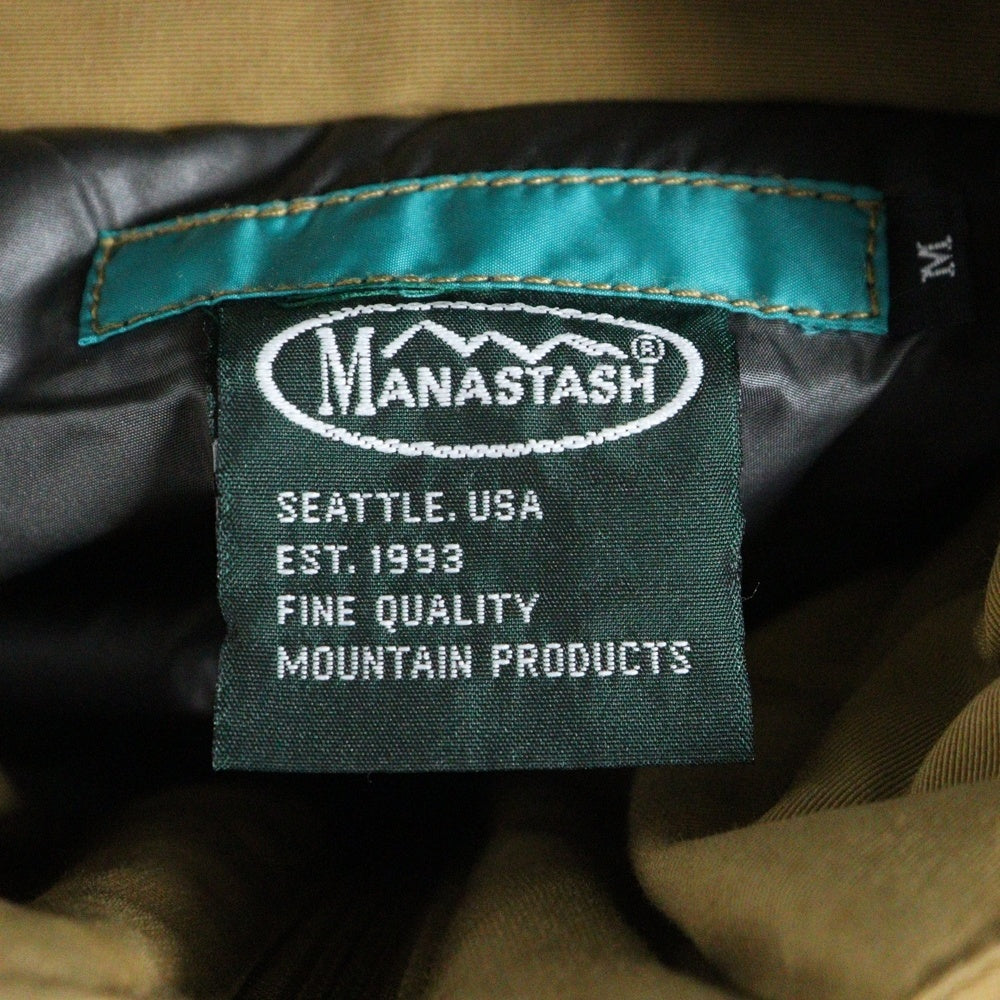 MANASTASH(マナスタッシュ) 7182015 ウールナイロン切替 ジップアップフーデッド中綿ジャケット マルチカラー