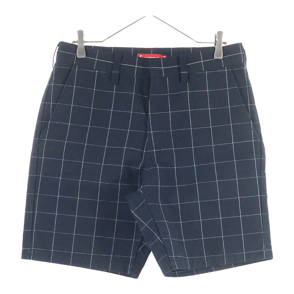 SUPREME(シュプリーム) 14SS Work Short チェック柄 ワークショーツ ハーフパンツ ブラック