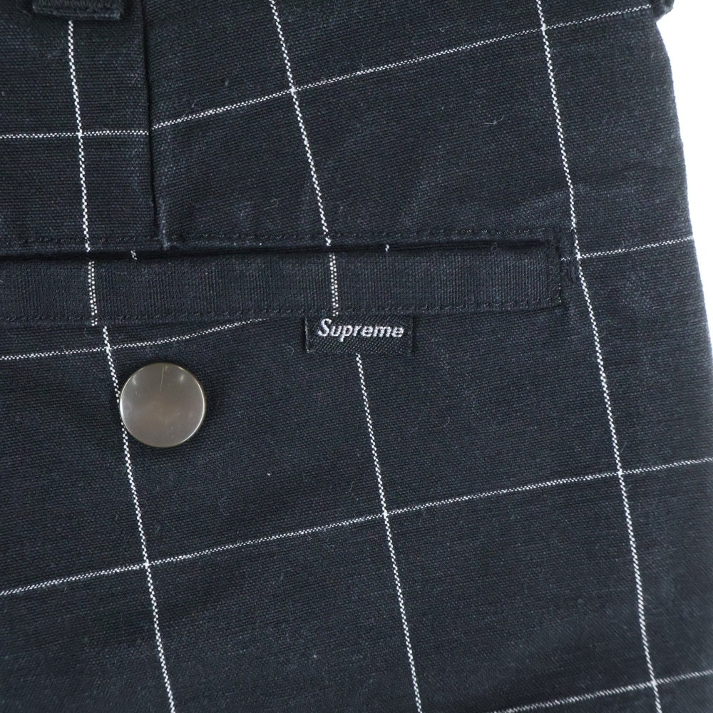 SUPREME(シュプリーム) 14SS Work Short チェック柄 ワークショーツ ハーフパンツ ブラック