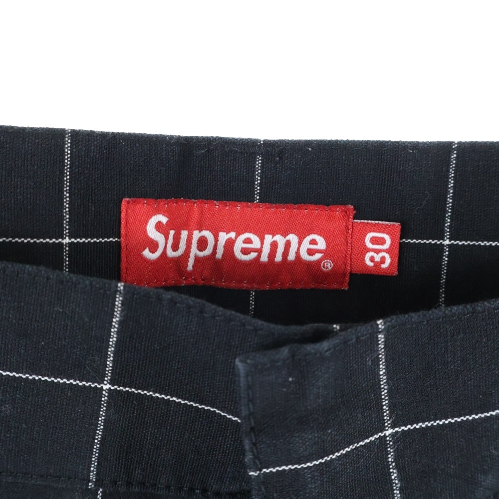SUPREME(シュプリーム) 14SS Work Short チェック柄 ワークショーツ ハーフパンツ ブラック