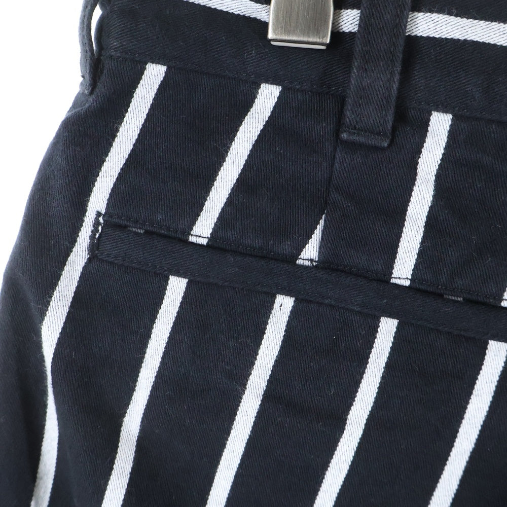 SUPREME(シュプリーム) Work Short ストライプ コットン ワークショーツ ハーフパンツ ブラック/ホワイト