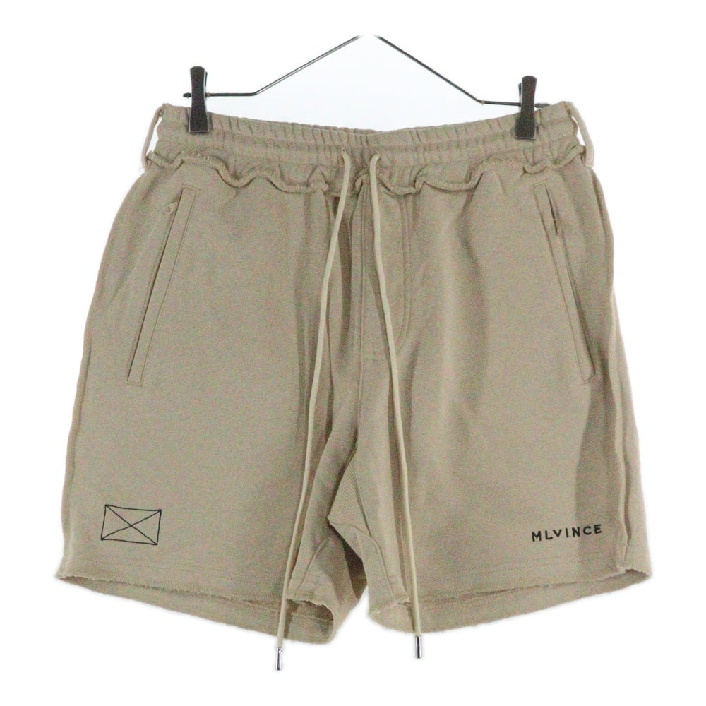 MLVINCE(メルヴィンス) ロゴエンブロイダリー コットン ハーフパンツ ショーツ ベージュ