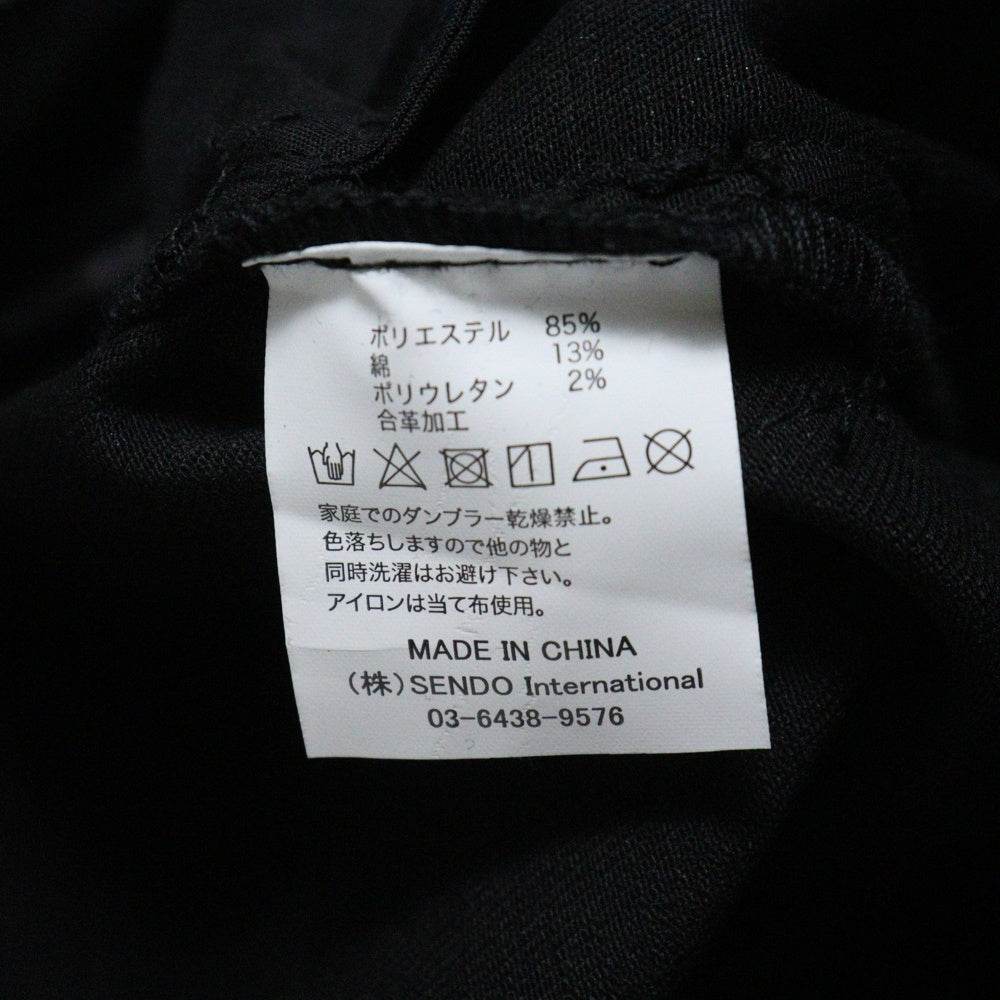 MLVINCE(メルヴィンス) 23AW TYPE3 SLIM PANTS タイプ3 スリムフィット 裾ジップ ロングパンツ ブラック MV23AW11-3SP30BK