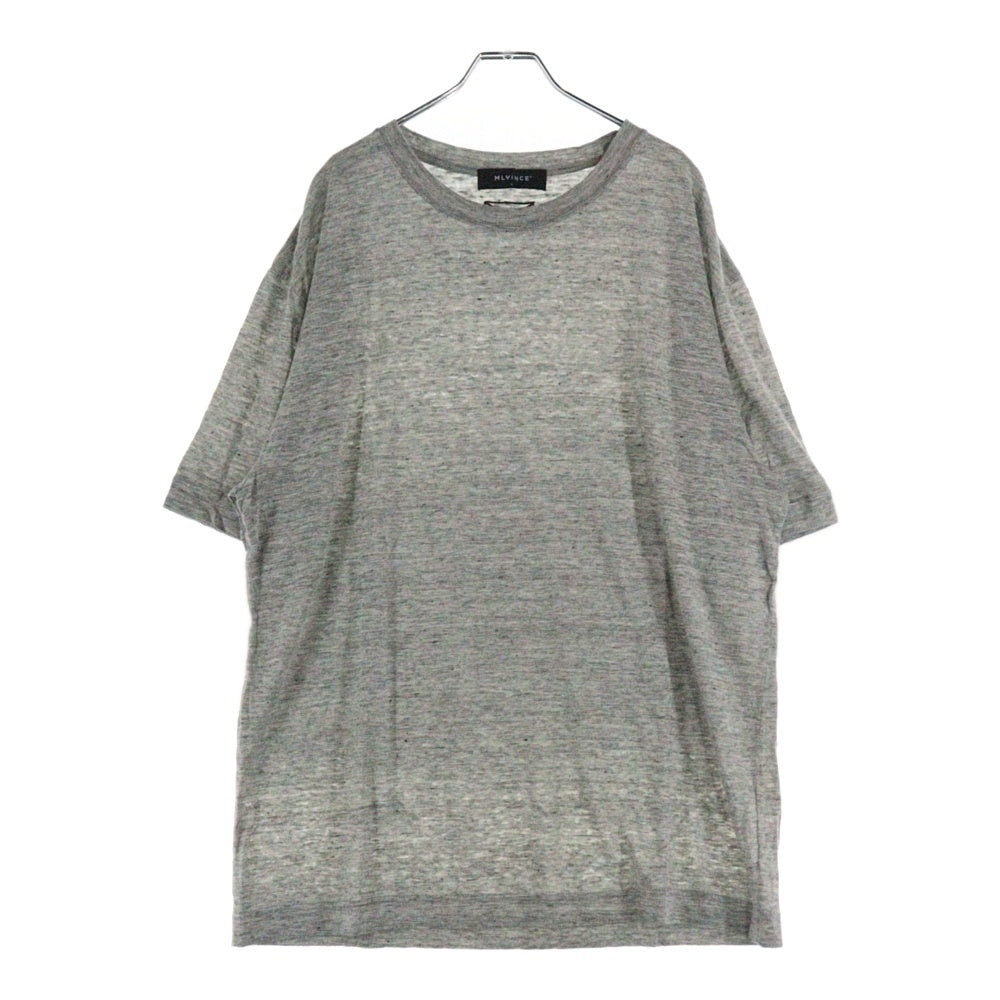 MLVINCE(メルヴィンス) 23SS LINEN PLAIN S/S TEE リネンTシャツ 半袖クルーネックカットソー グレー MV23SS5-PTE047GR