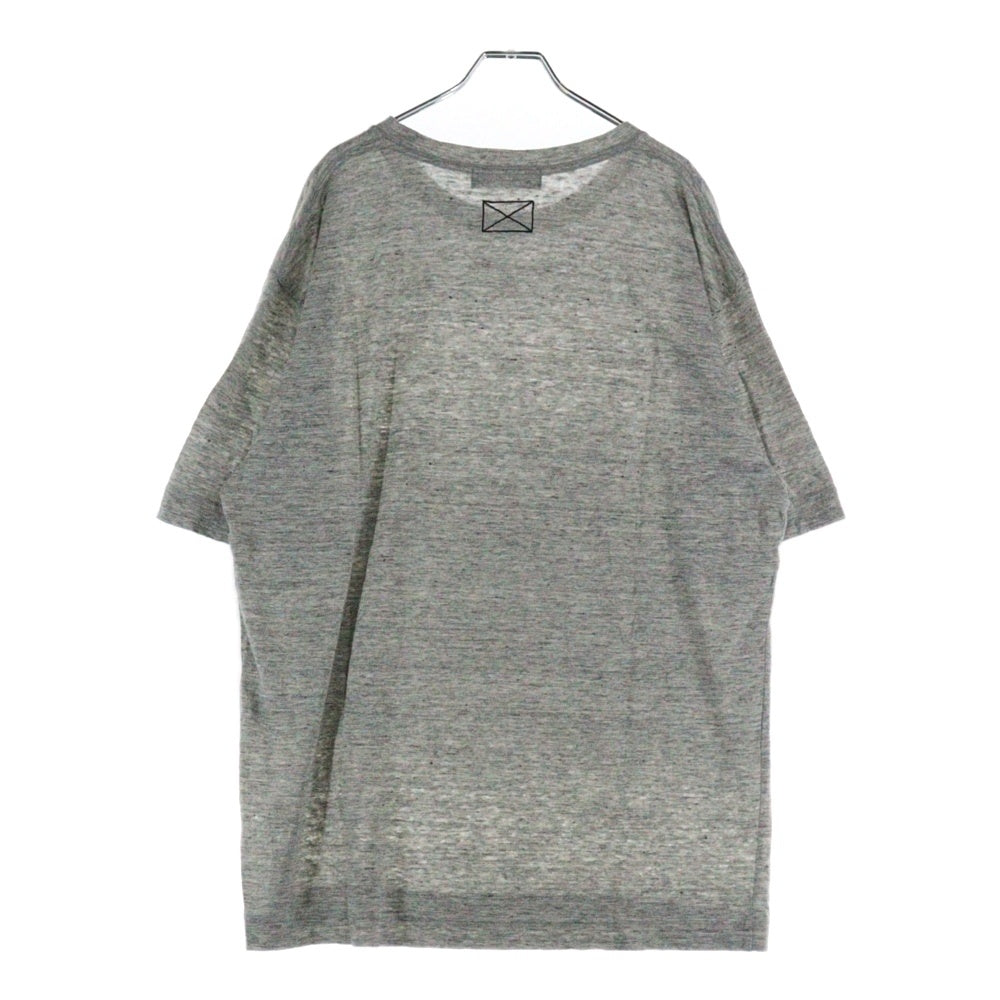 MLVINCE(メルヴィンス) 23SS LINEN PLAIN S/S TEE リネンTシャツ 半袖クルーネックカットソー グレー MV23SS5-PTE047GR