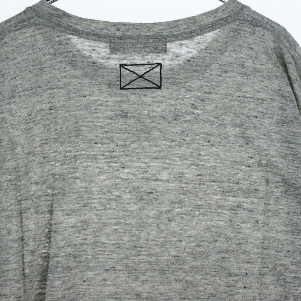MLVINCE(メルヴィンス) 23SS LINEN PLAIN S/S TEE リネンTシャツ 半袖クルーネックカットソー グレー MV23SS5-PTE047GR