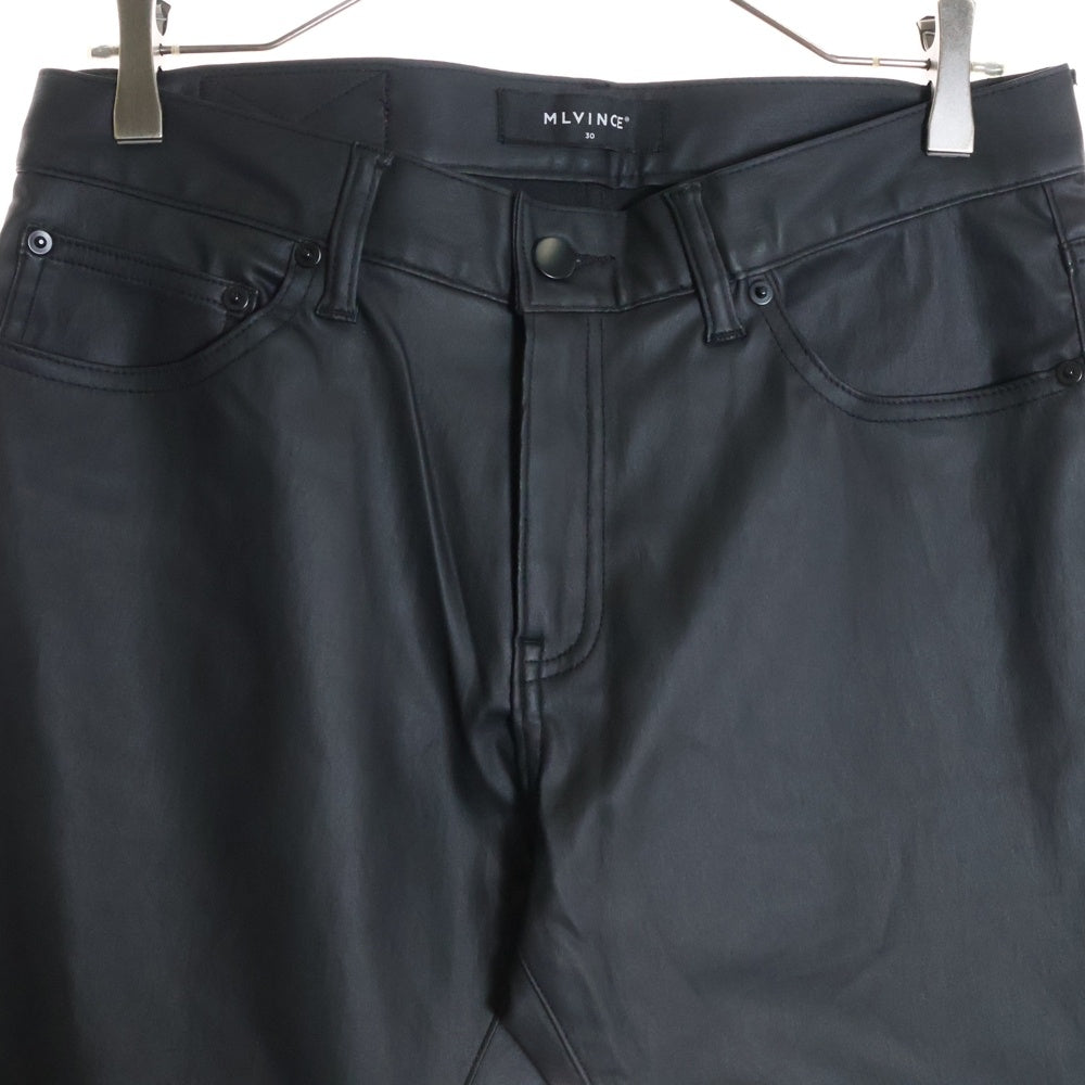 MLVINCE(メルヴィンス) 21AW WAX STRETCH SKINNY PANTS ワックス 裾ボタン スキニーパンツ ブラック MV21AW10-WPT021BK