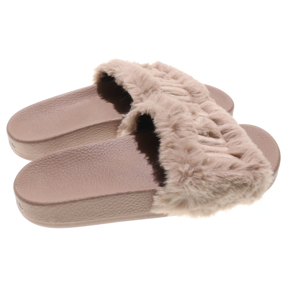 DIESEL(ディーゼル) ロゴデザイン ファー付き サンダル レディース ベージュ