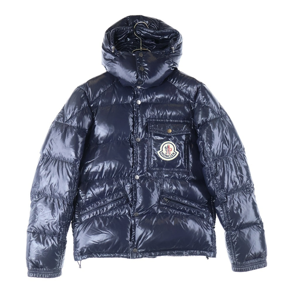 MONCLER(モンクレール) K2 ロゴパッチ スナップボタン フーデッド ダウンジャケット ネイビー 41303
