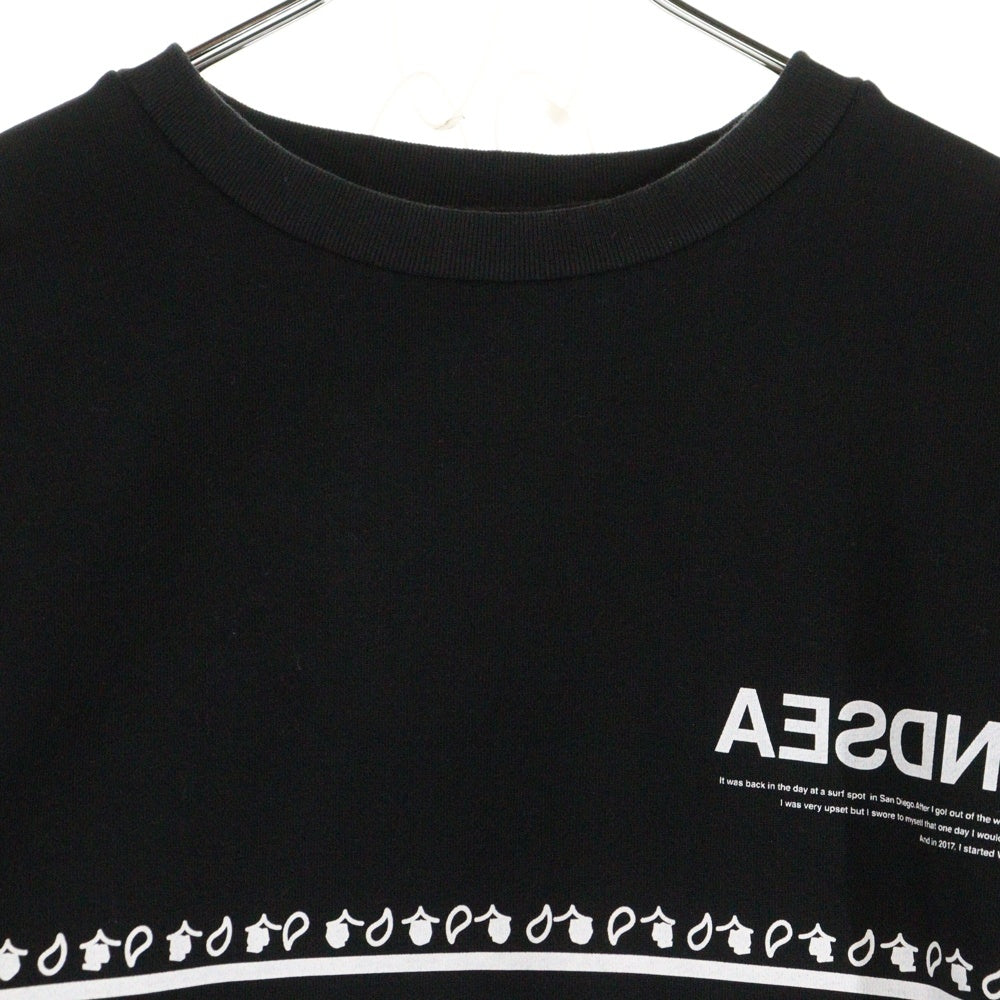 WIND AND SEA(ウィンダンシー) PAISLEY CREW NECK ペイズリー ロゴプリント クルーネック スウェット トレーナー ブラック WDS-O-MTC-24-Q2-CS-05