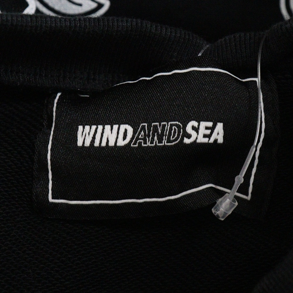 WIND AND SEA(ウィンダンシー) PAISLEY CREW NECK ペイズリー ロゴプリント クルーネック スウェット トレーナー ブラック WDS-O-MTC-24-Q2-CS-05