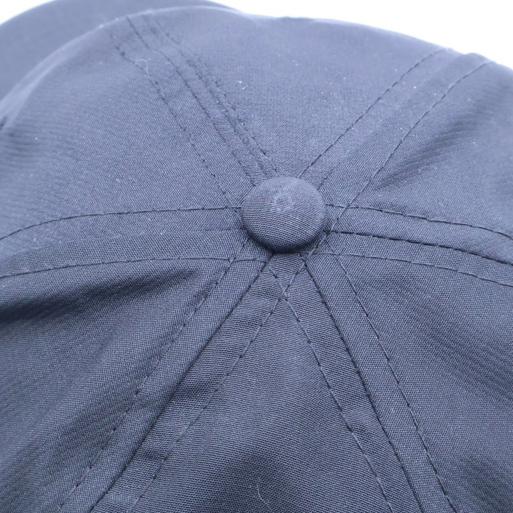 NO BRAND(ノーブランド) KICKS/HI キックスハイ フロントロゴ 6パネルキャップ 帽子 ブラック