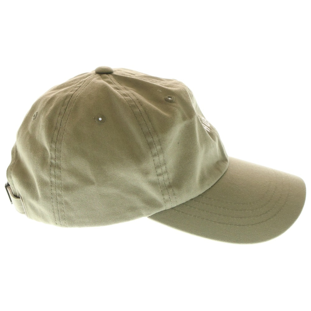 HUF(ハフ) ロゴ刺繍 コットンポリ 6パネルキャップ 帽子 カーキ