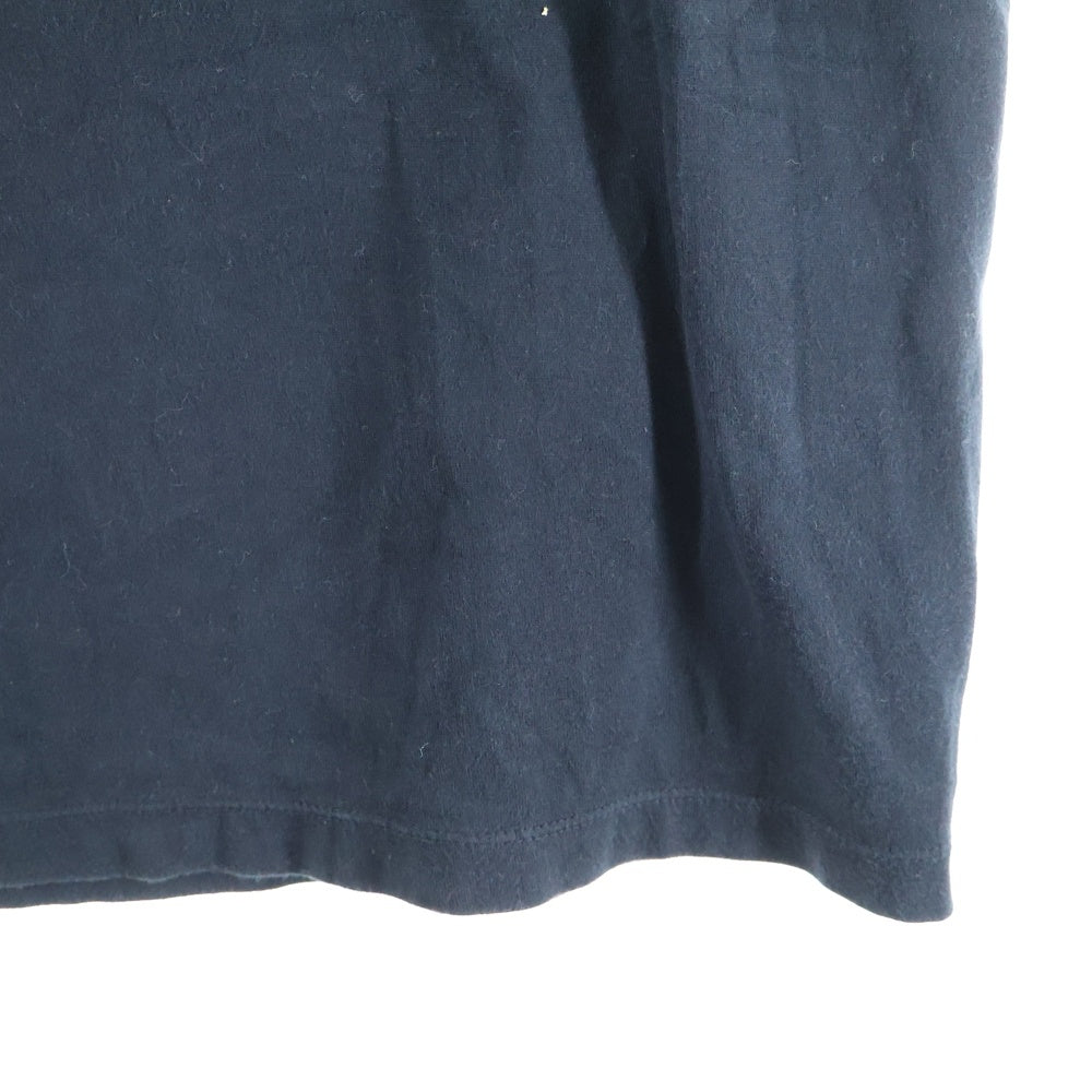 HUF(ハフ) ロゴ刺繍 コットン クルーネック 半袖Tシャツ カットソー ブラック