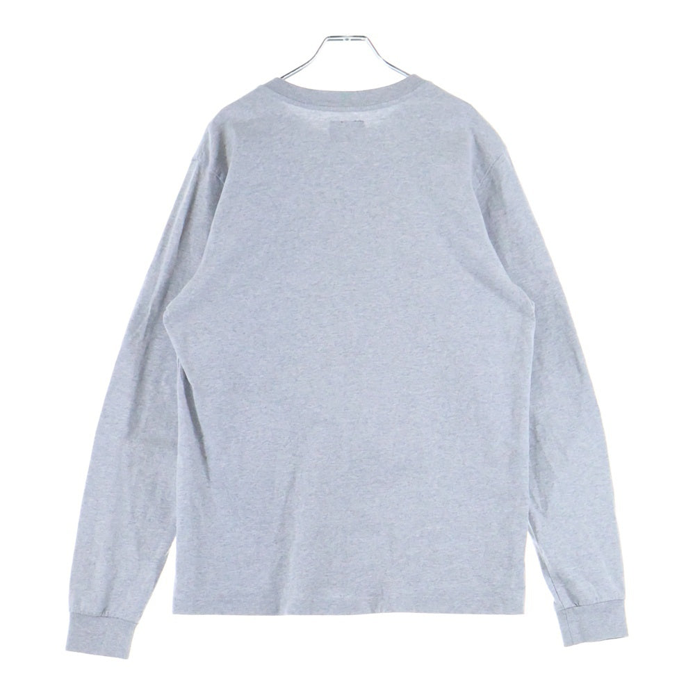 STUSSY(ステューシー) STOCK LOGO LS CREW ロゴ刺繍 クルーネック 長袖Tシャツ カットソー グレー 1140195