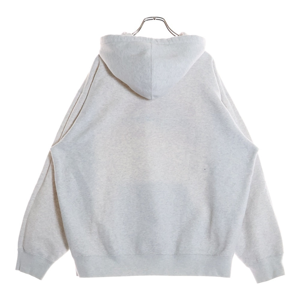 SUPREME(シュプリーム) 22SS Embroidered Chenille Hooded Sweatshirt フロントパイルロゴ シェニール スウェット プルオーバーパーカー グレー