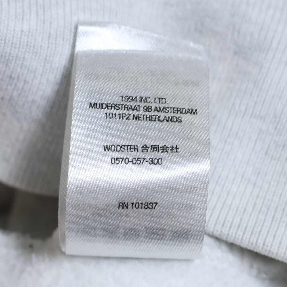 SUPREME(シュプリーム) 22SS Embroidered Chenille Hooded Sweatshirt フロントパイルロゴ シェニール スウェット プルオーバーパーカー グレー