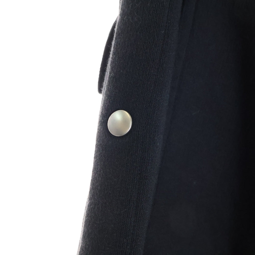 DRKSHDW(ダークシャドウ) 24SS SWEAT PUSHER PANTS サイドスタッズボタン スウェットプッシャーパンツ ブラック DU01D1393-F