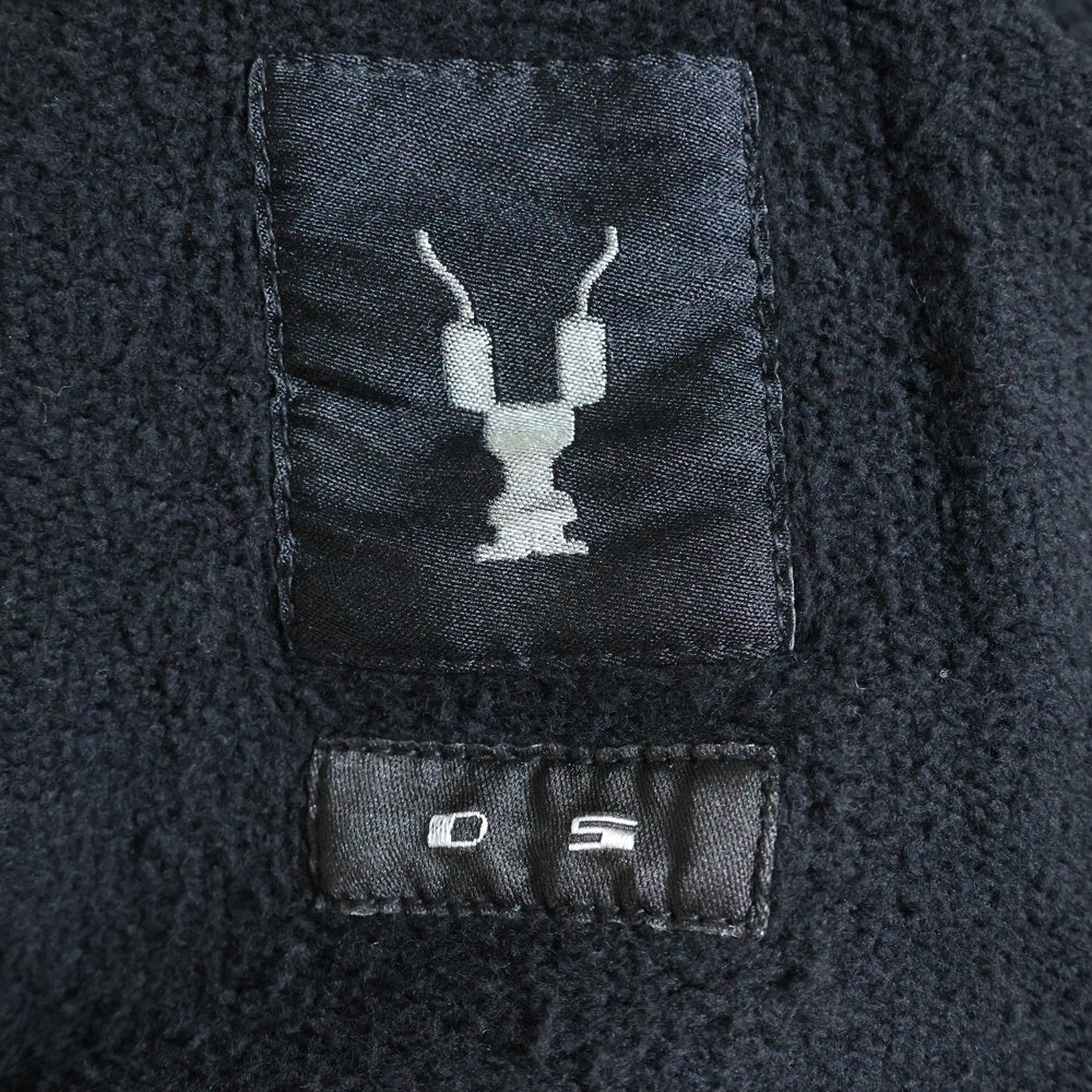 Rick Owens(リックオウエンス) 18SS テキストテープライン スウェット プルオーバーパーカー ブラック RU18S3285-FER4