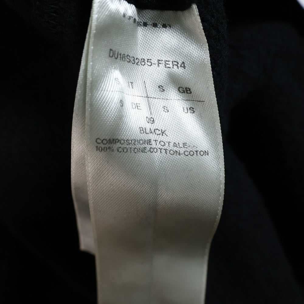 Rick Owens(リックオウエンス) 18SS テキストテープライン スウェット プルオーバーパーカー ブラック RU18S3285-FER4