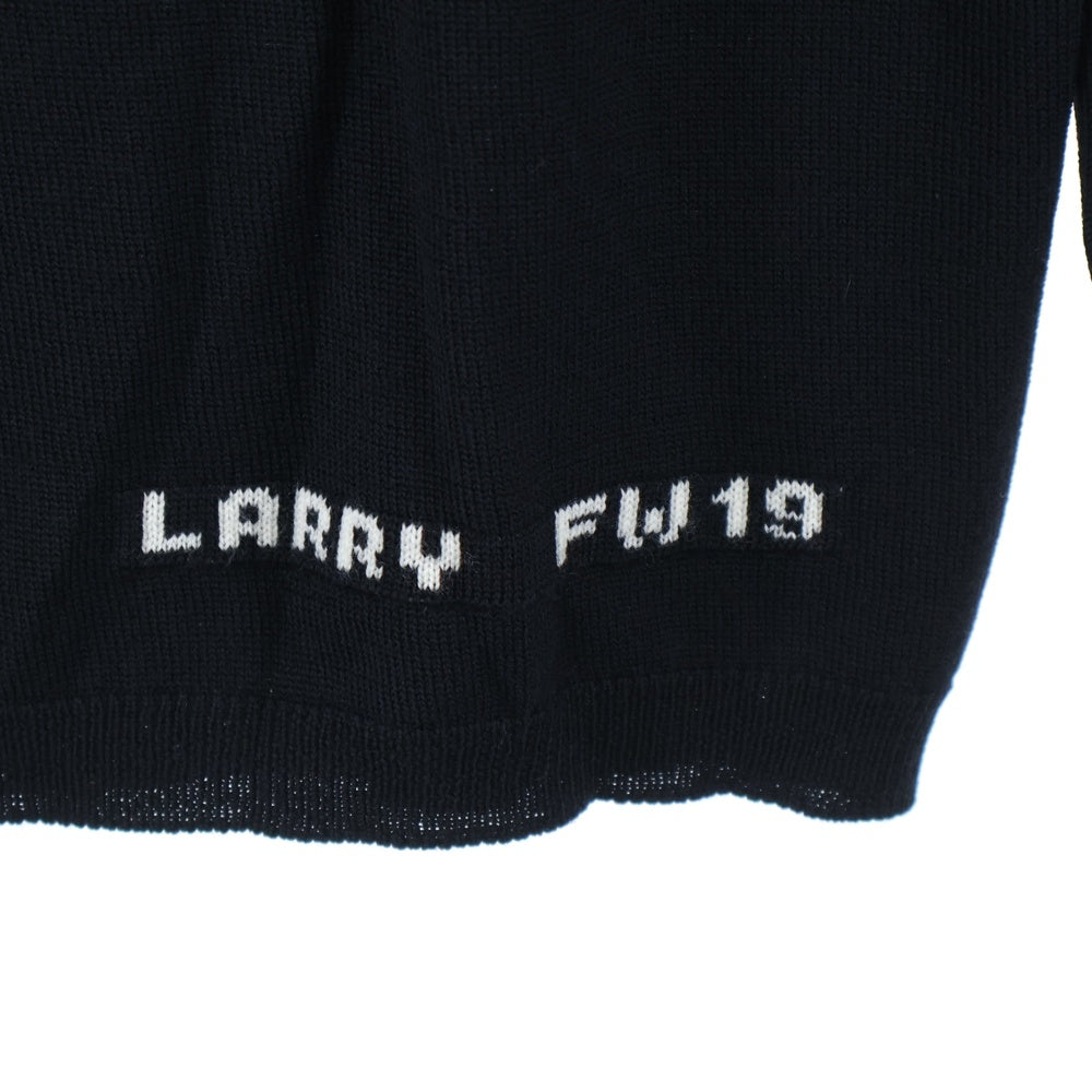 Rick Owens(リックオウエンス) 19AW OVERSIZED ROUND NECK オーバーサイズ ラウンドネック ウールニット セーター ブラック RR19F4689-M