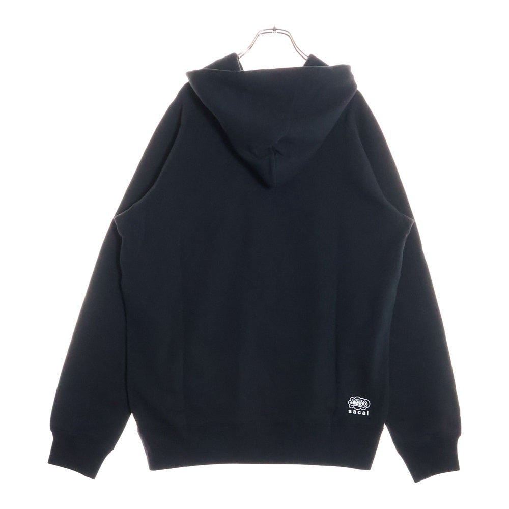 Sacai(サカイ) 21AW ERIC HAZE HOODIE エリックヘイズ フロントプリント スウェット プルオーバーパーカー ブラック 21-0305S