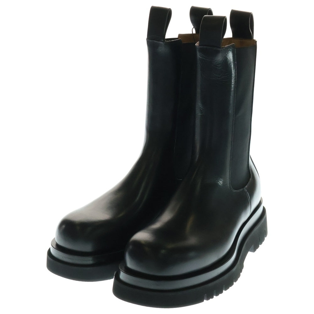 BOTTEGA VENETA(ボッテガヴェネタ) LUG BOOT サイドゴア レザー ラグブーツ ブラック 592081 VIFH0