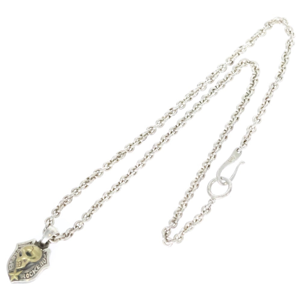 Argent Gleam(アージェントグリーム) リキッド K18スカルヘッド付き ネックレス シルバー/ゴールド