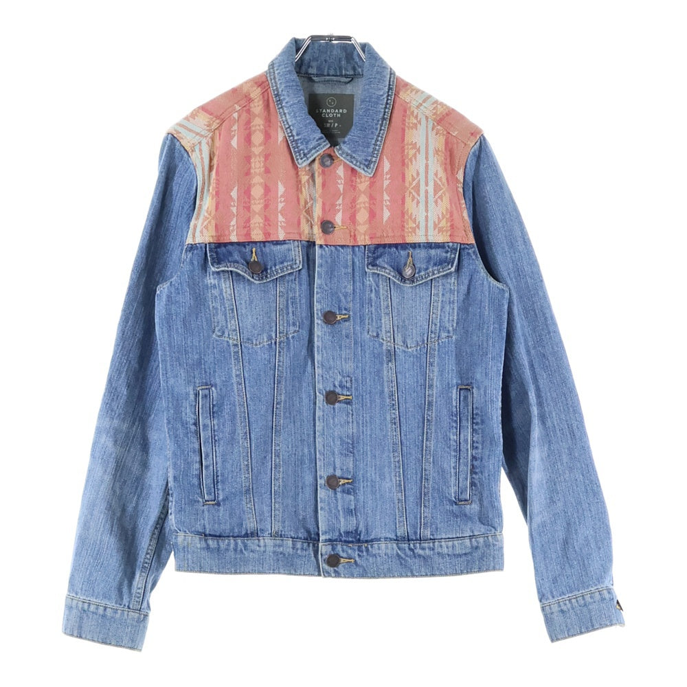 NO BRAND(ノーブランド) STANDARD CLOTH ノルディック柄 デニムジャケット インディゴ