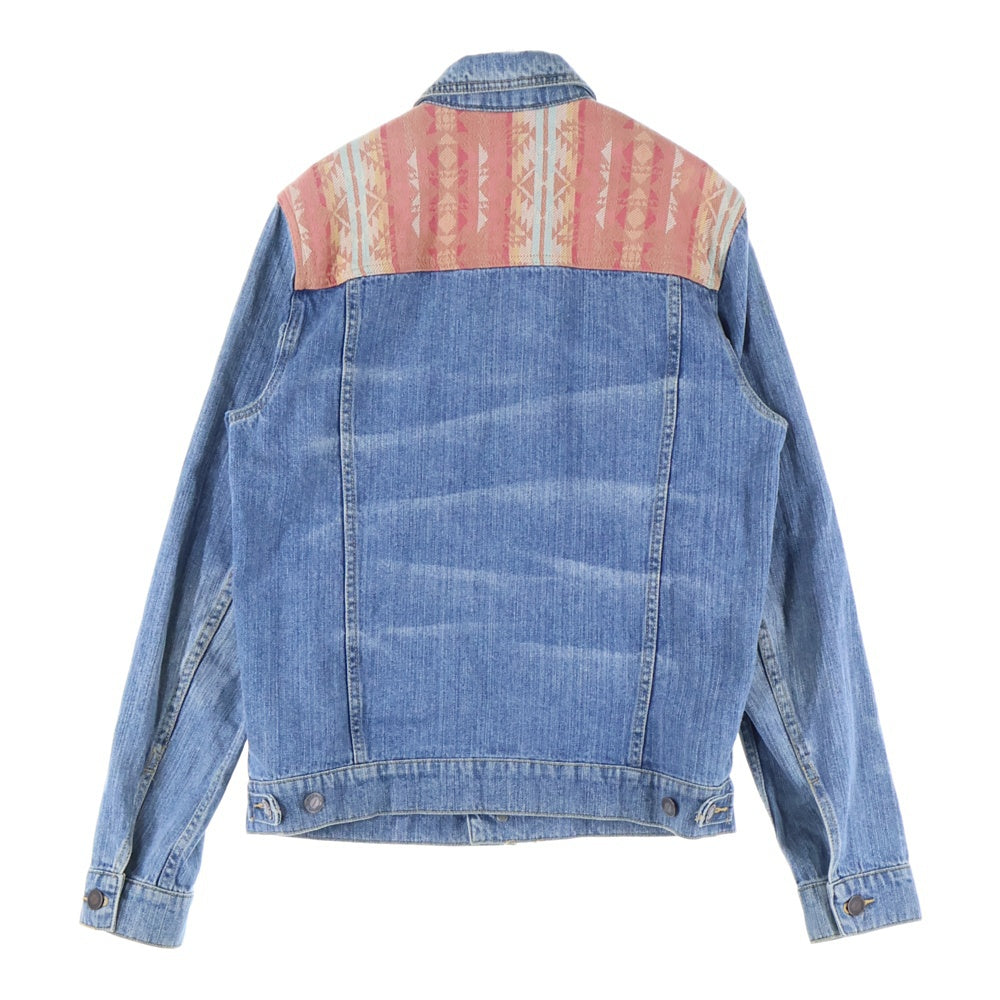 NO BRAND(ノーブランド) STANDARD CLOTH ノルディック柄 デニムジャケット インディゴ
